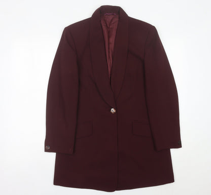 Betty Barclay Women’s Red Blazer Size 10 Shawl Lapel One Button