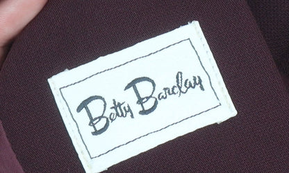 Betty Barclay Women’s Red Blazer Size 10 Shawl Lapel One Button