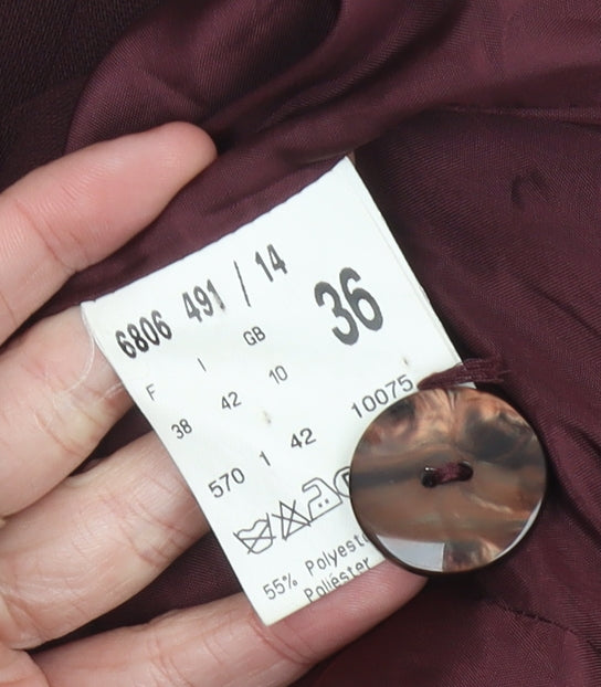 Betty Barclay Women’s Red Blazer Size 10 Shawl Lapel One Button