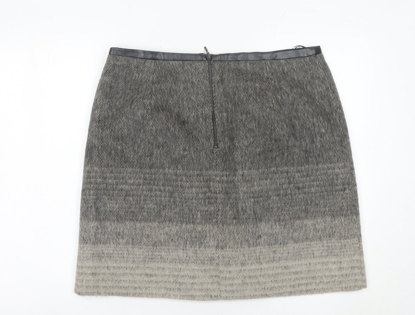 Marks and Spencer Women Grey Wool Blend Pencil Skirt UK 16