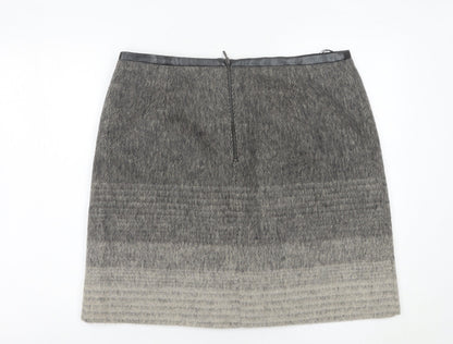 Marks and Spencer Women Grey Wool Blend Pencil Skirt UK 16