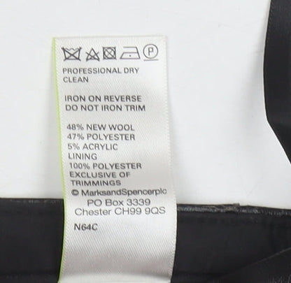 Marks and Spencer Women Grey Wool Blend Pencil Skirt UK 16