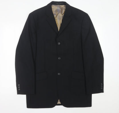 Mens UK Size 38 Ben Sherman Regular Black Suit Jacket