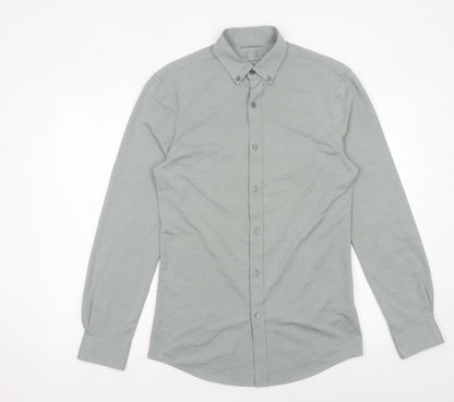 Mens UK Collar Size S Marks and Spencer Smart Grey  Dress Shirt