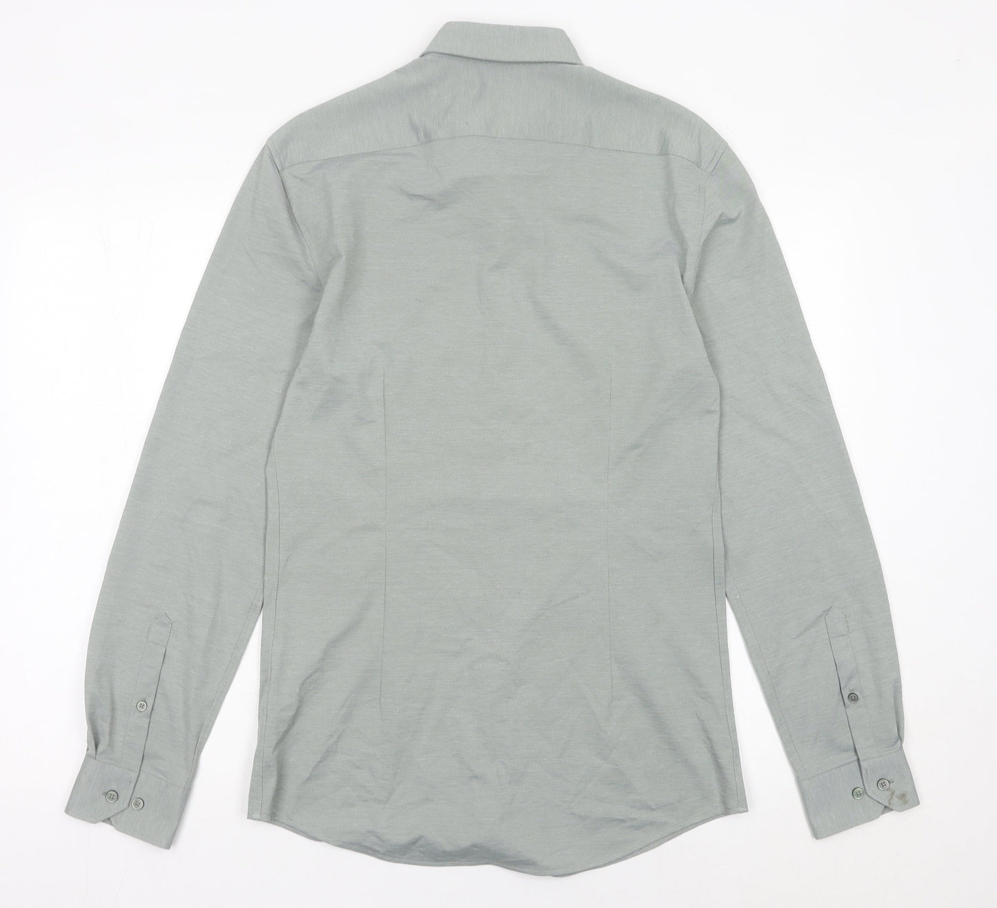 Mens UK Collar Size S Marks and Spencer Smart Grey  Dress Shirt