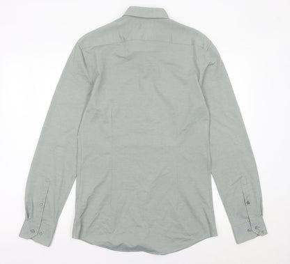 Mens UK Collar Size S Marks and Spencer Smart Grey  Dress Shirt