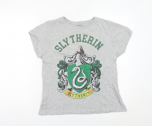 Womens UK Size 16 Harry Potter Grey Basic T-Shirt