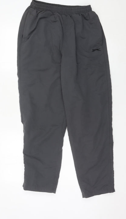 Slazenger Men’s Black Jogger Trousers L Elastic Waist Pockets