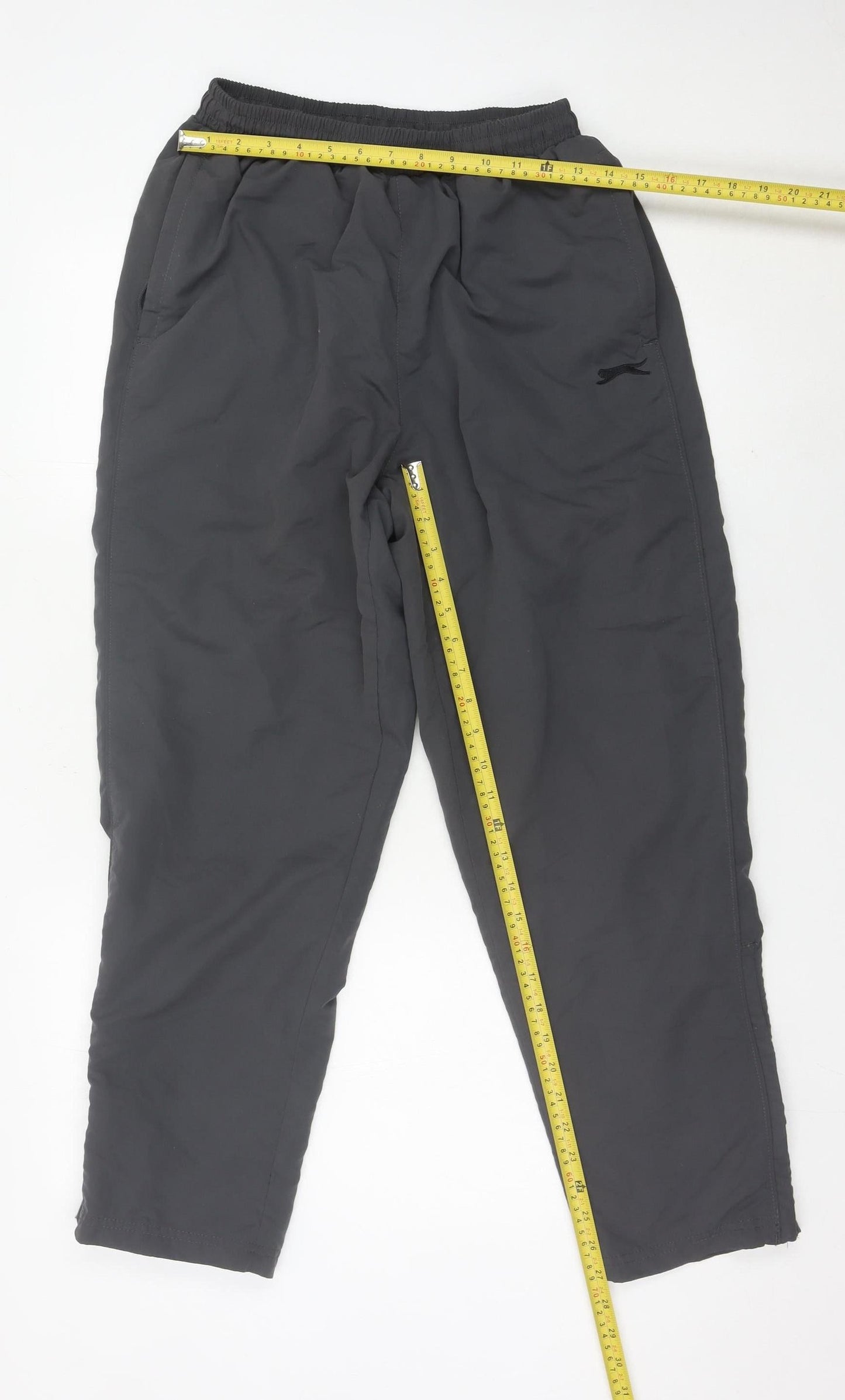 Slazenger Men’s Black Jogger Trousers L Elastic Waist Pockets