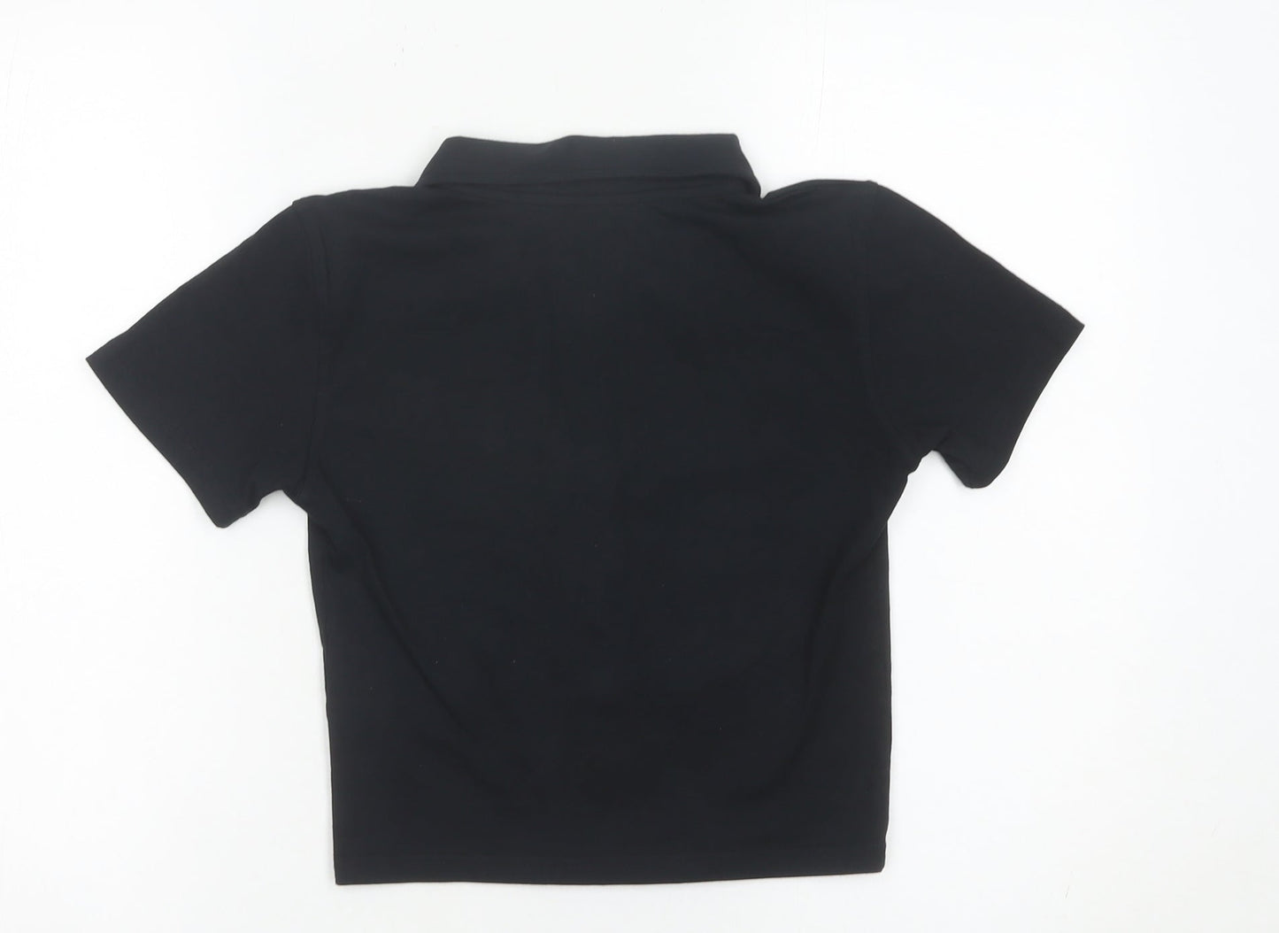 I Saw It First Womens Black Cropped Button-Up Shirt UK 8 Slim Fit