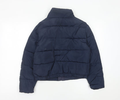 915 Generation Girls Blue Puffer Jacket Age 12-13 Years Quilted Winter Coat