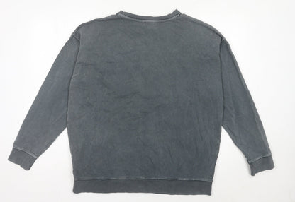 New Look Women Tall Grey Manhattan Graphic Pullover Sweatshirt UK 10