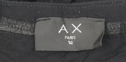 AX Paris Women’s Black Viscose Jumpsuit Size 14 Strappy Summer