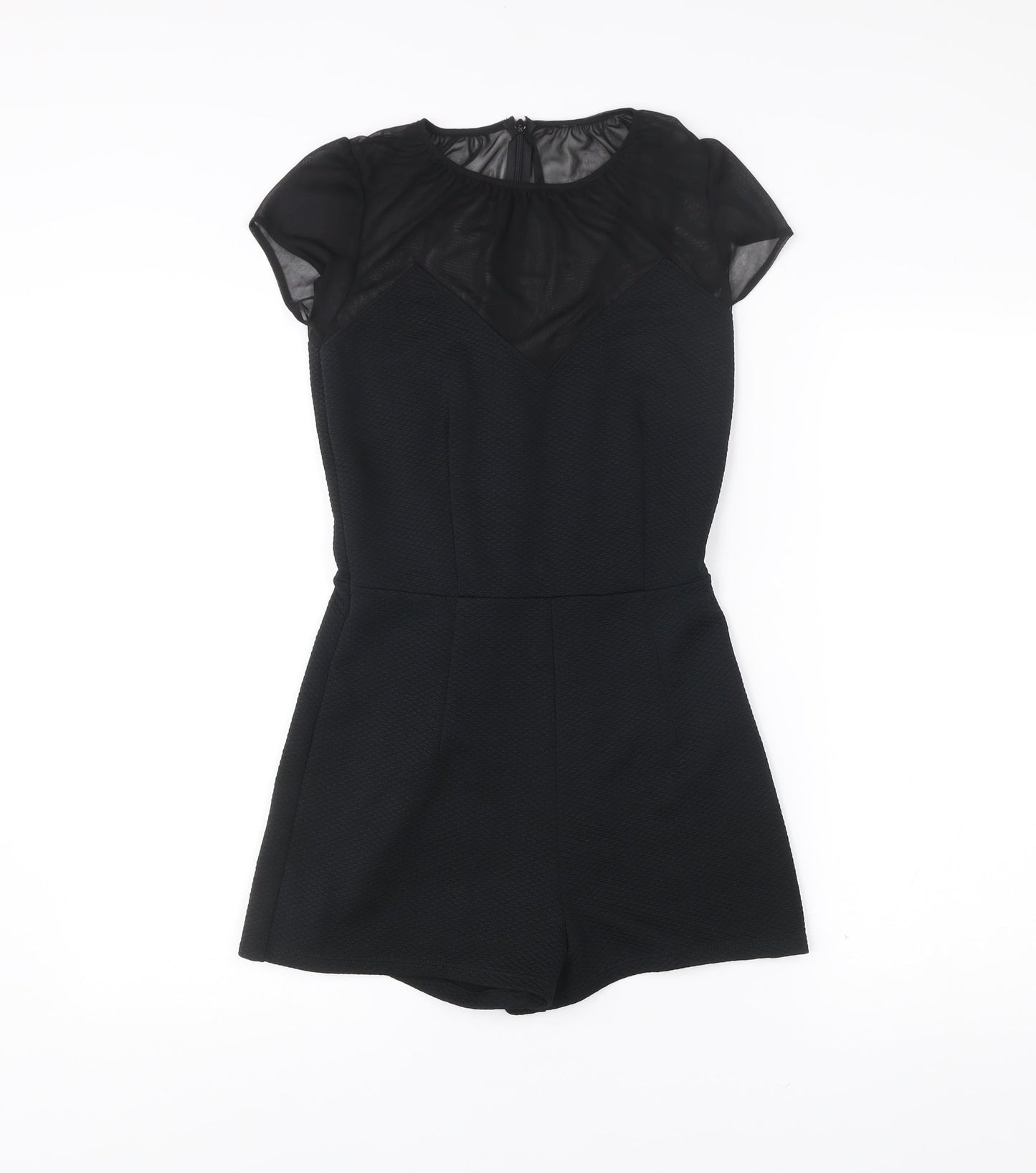 Miss Selfridge Women’s Black Playsuit Size 8 Short Sleeve Party Outfit