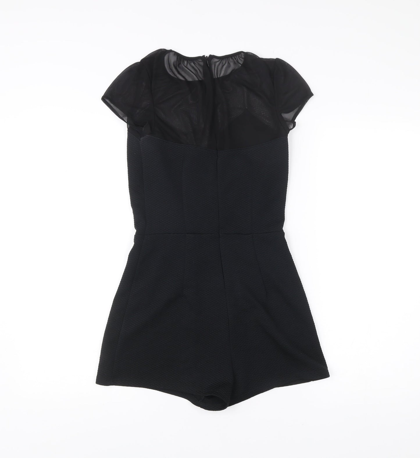 Miss Selfridge Women’s Black Playsuit Size 8 Short Sleeve Party Outfit