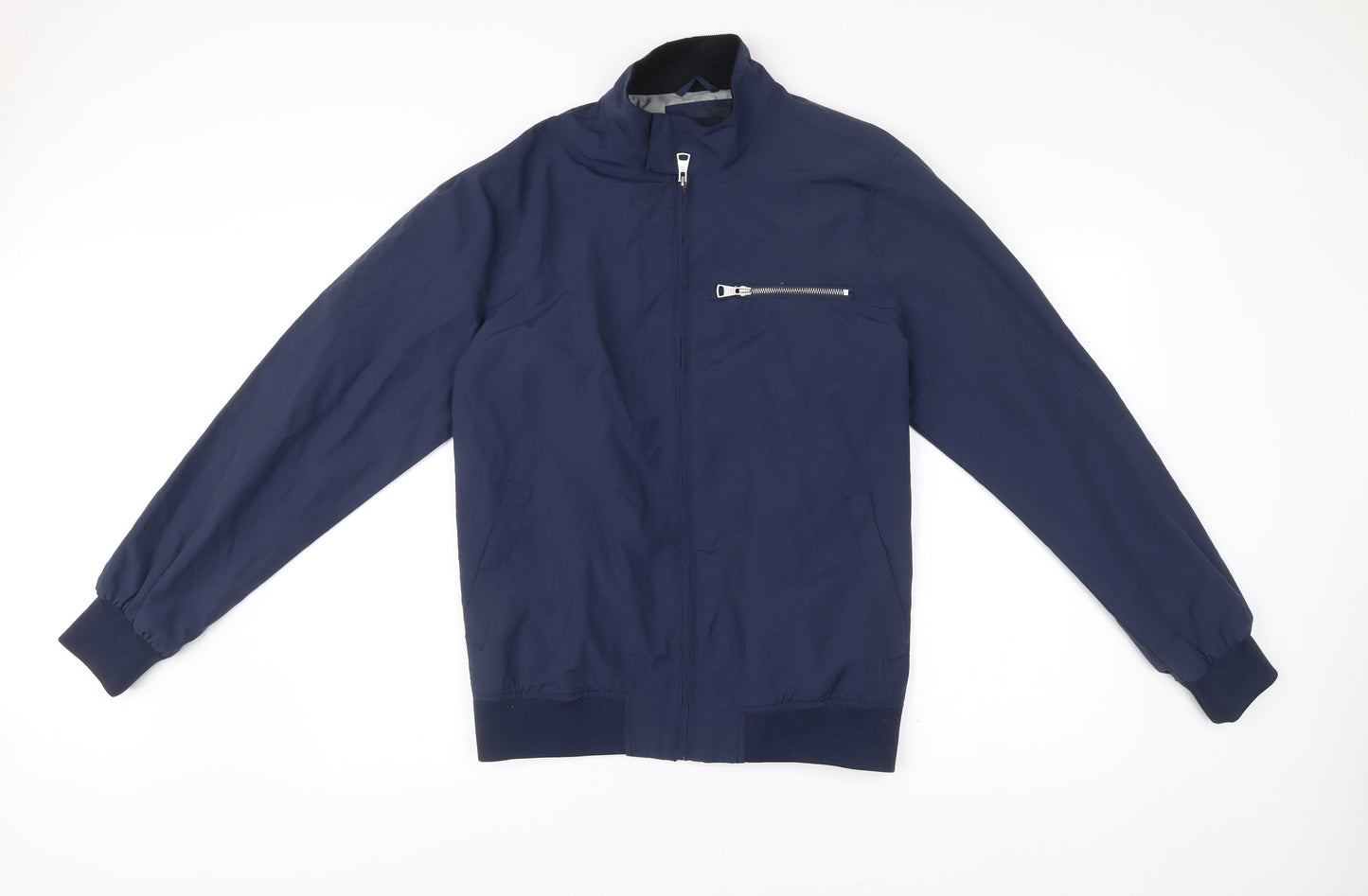 Mens UK Size M Easy Blue Bomber Jacket
