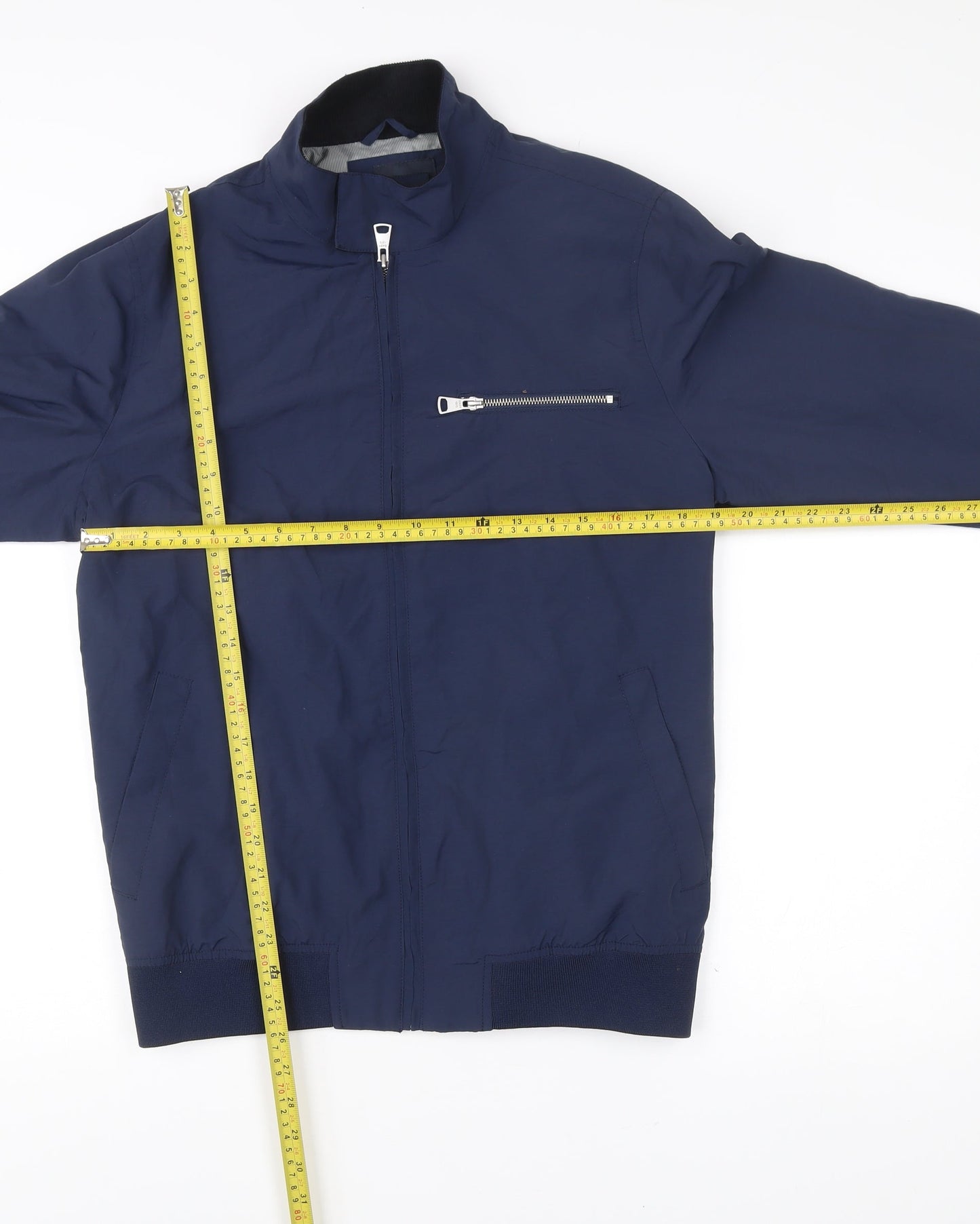 Mens UK Size M Easy Blue Bomber Jacket