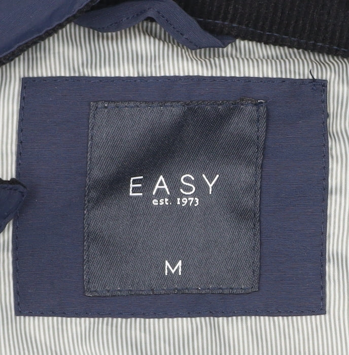 Mens UK Size M Easy Blue Bomber Jacket
