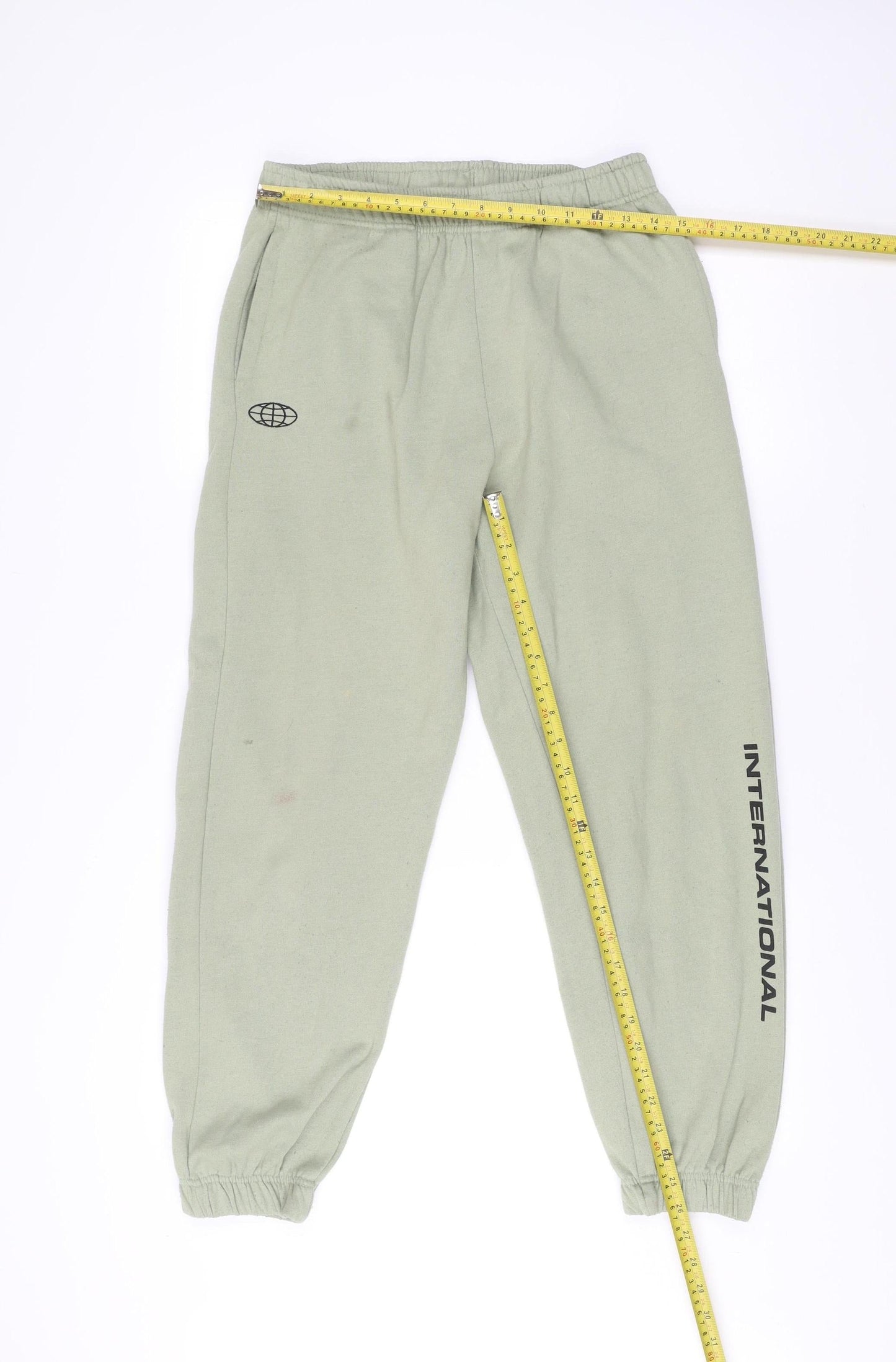 Topshop Womens Green Jogger Trousers Size S Elastic Waist Athleisure