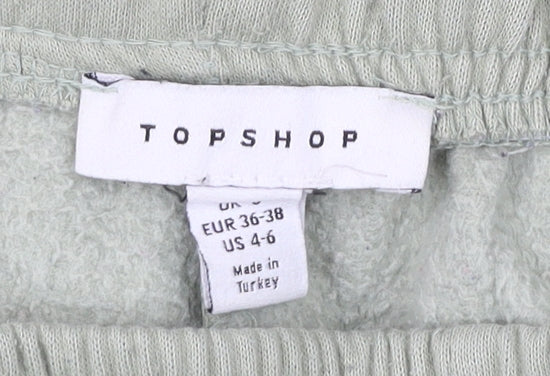 Topshop Womens Green Jogger Trousers Size S Elastic Waist Athleisure