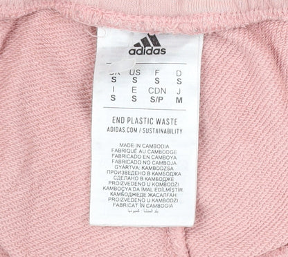 Adidas Women’s Pink Jogger Trousers Size S Cotton Blend