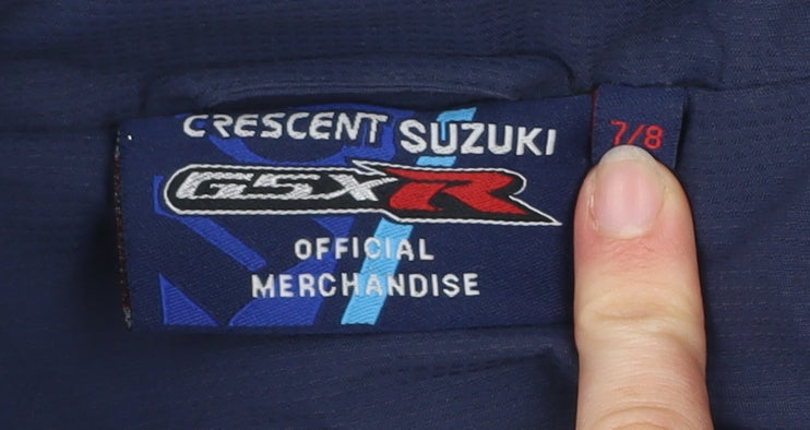 Suzuki Boys Blue 7-8 Years Windbreaker Jacket Crescent Official Merchandise