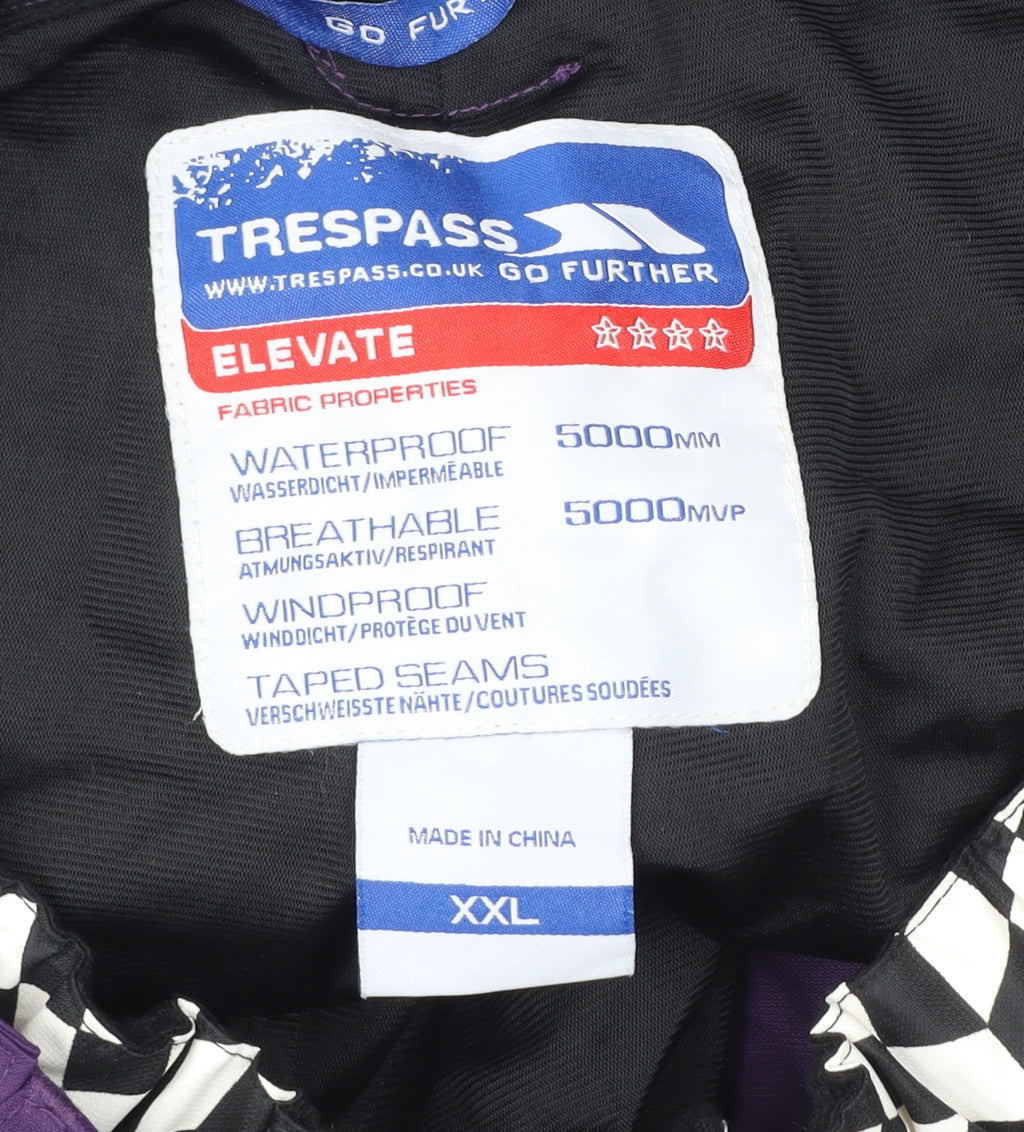 Trespass Mens Purple 2XL Snow Pants Waterproof Skiing Trousers