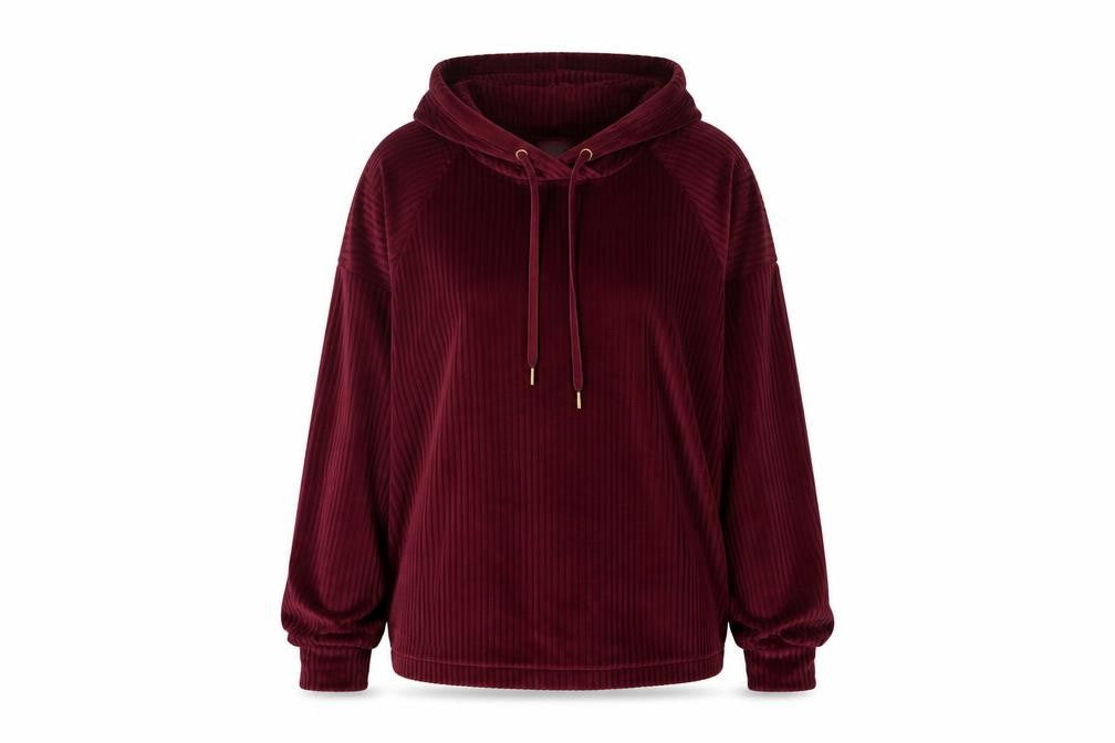 Marks and Spencer Women’s Red Velour Pullover Hoodie Size L