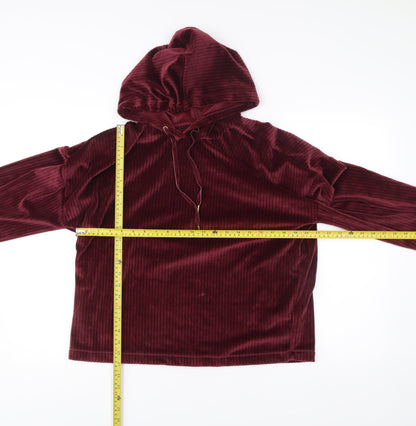 Marks and Spencer Women’s Red Velour Pullover Hoodie Size L