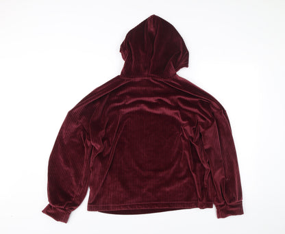 Marks and Spencer Women’s Red Velour Pullover Hoodie Size L
