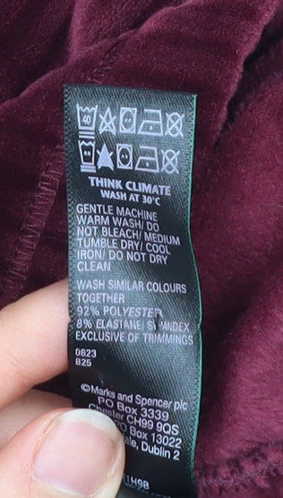 Marks and Spencer Women’s Red Velour Pullover Hoodie Size L