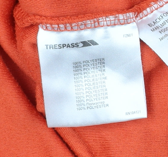 Trespass Mens Orange 2XL Fleece Pullover Sweatshirt Outdoor Hiking