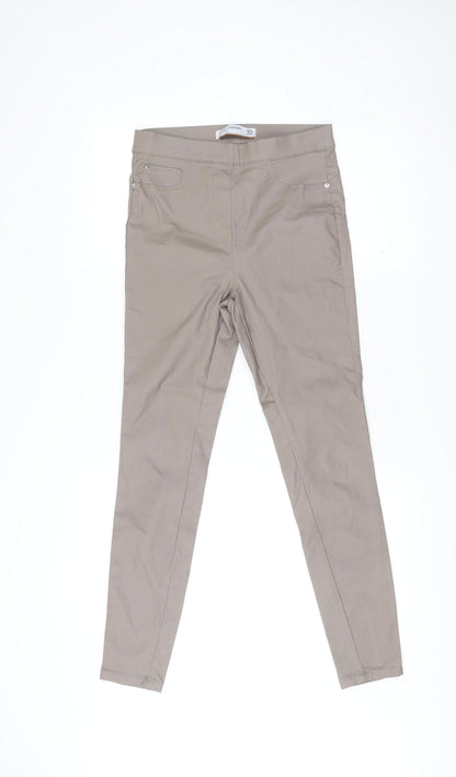 Next Womens Beige Sculpt Leggings Size 10 Regular Skinny Fit