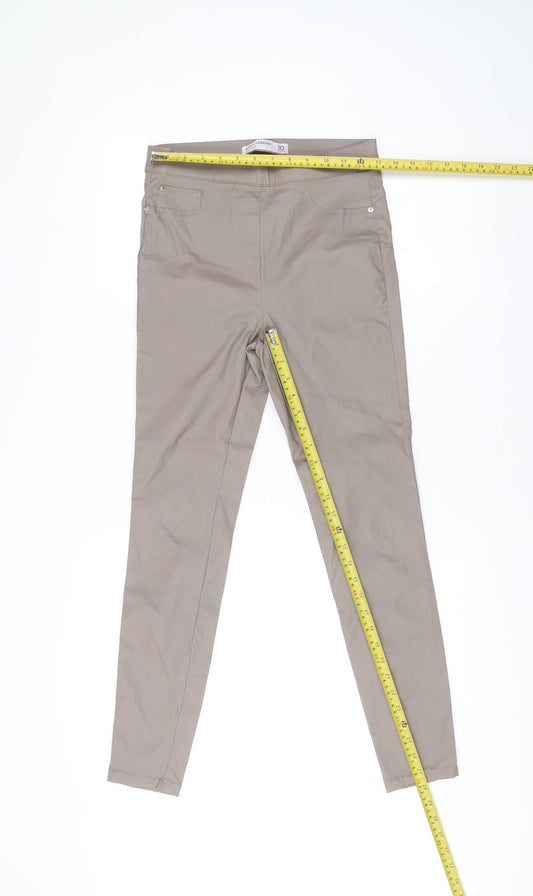 Next Womens Beige Sculpt Leggings Size 10 Regular Skinny Fit