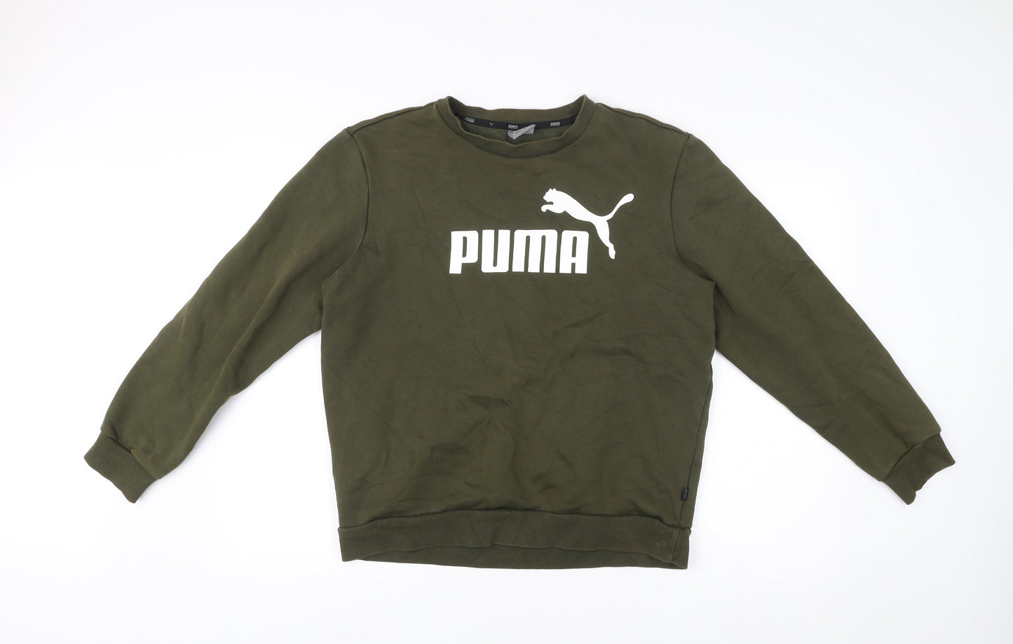 Mens UK Size M PUMA Green Pullover Sweatshirt