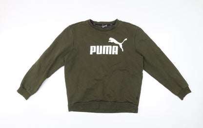 Mens UK Size M PUMA Green Pullover Sweatshirt