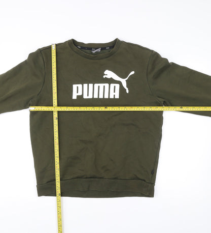 Mens UK Size M PUMA Green Pullover Sweatshirt