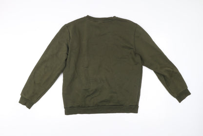 Mens UK Size M PUMA Green Pullover Sweatshirt