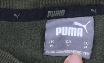 Mens UK Size M PUMA Green Pullover Sweatshirt