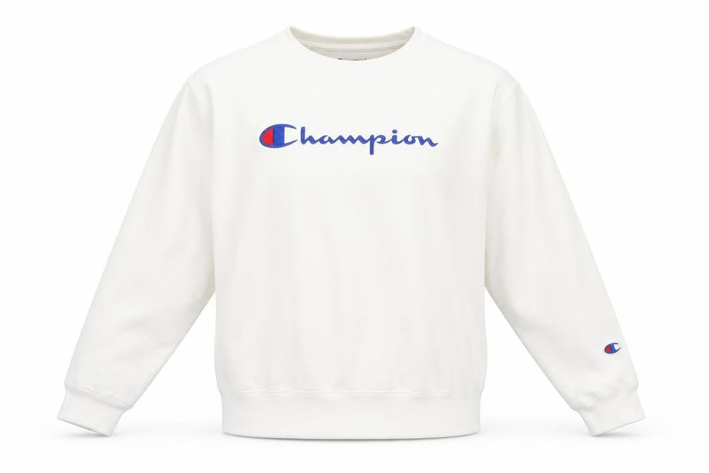 Womens UK Size L Champion White Pullover Sweatshirt