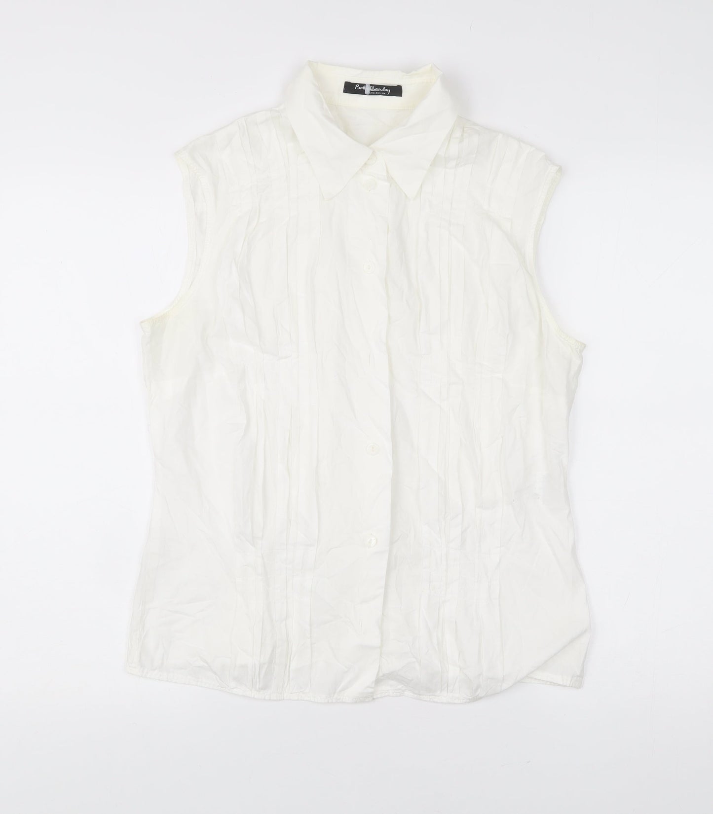 Womens UK Size 16 Betty Barclay White Basic Button-Up
