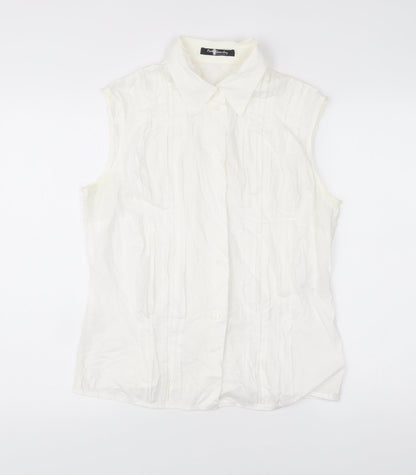Womens UK Size 16 Betty Barclay White Basic Button-Up