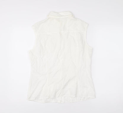 Womens UK Size 16 Betty Barclay White Basic Button-Up