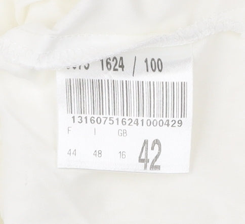 Womens UK Size 16 Betty Barclay White Basic Button-Up