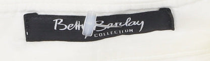 Womens UK Size 16 Betty Barclay White Basic Button-Up