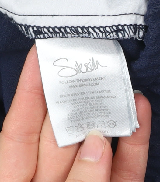 SikSilk Mens Blue Jogger Trousers Size M Polyester Slim Fit