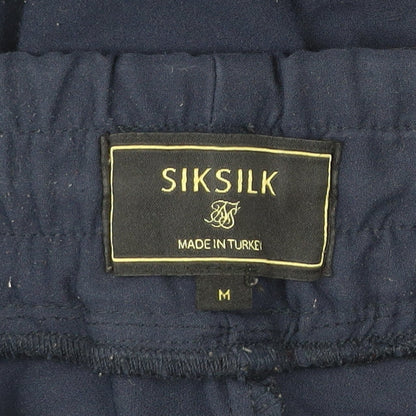 SikSilk Mens Blue Jogger Trousers Size M Polyester Slim Fit