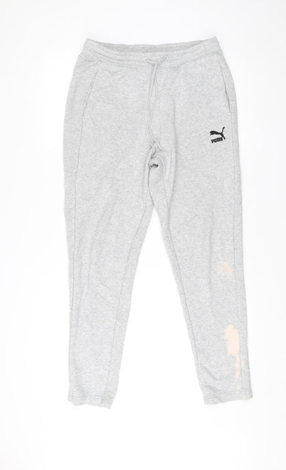 Puma Men’s Grey Sweatpants Joggers M Regular Fit Sportswear