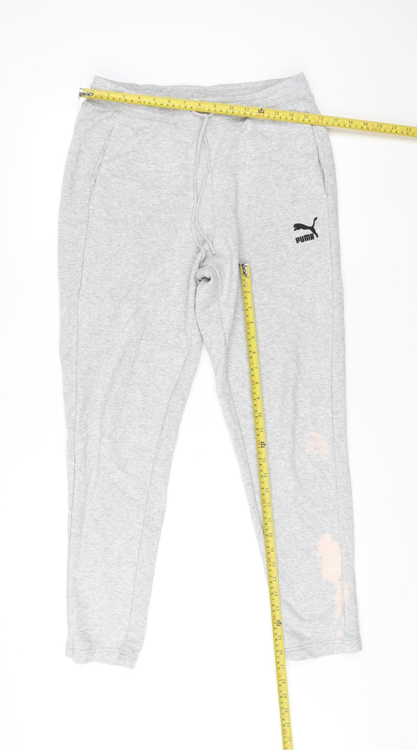 Puma Men’s Grey Sweatpants Joggers M Regular Fit Sportswear