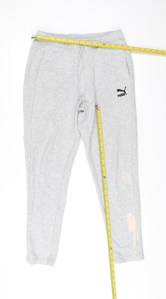Puma Men’s Grey Sweatpants Joggers M Regular Fit Sportswear